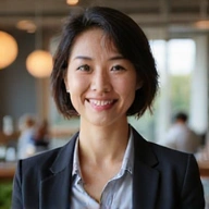 Portrait of Sarah Chen, Customer Relations Lead at Coqretellis.